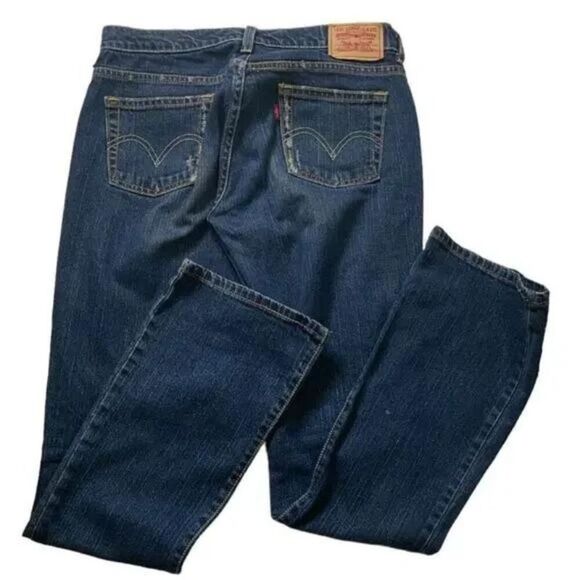 Levi's Jeans Bootcut Womens Size 6 Long Straight Leg Stretch Dark Wash Denim - Picture 4 of 9